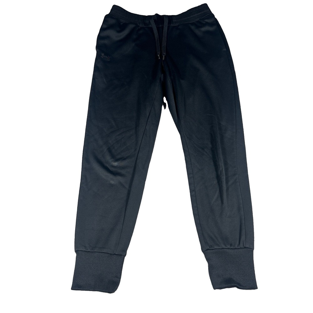 Under Armour ColdGear Sweatpants Women Small Black Fleece Jogger Thermal 1317895